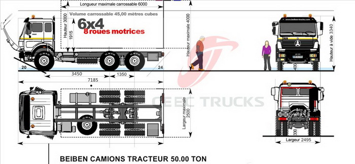 Camiones tractores Beiben 2538 a la venta
