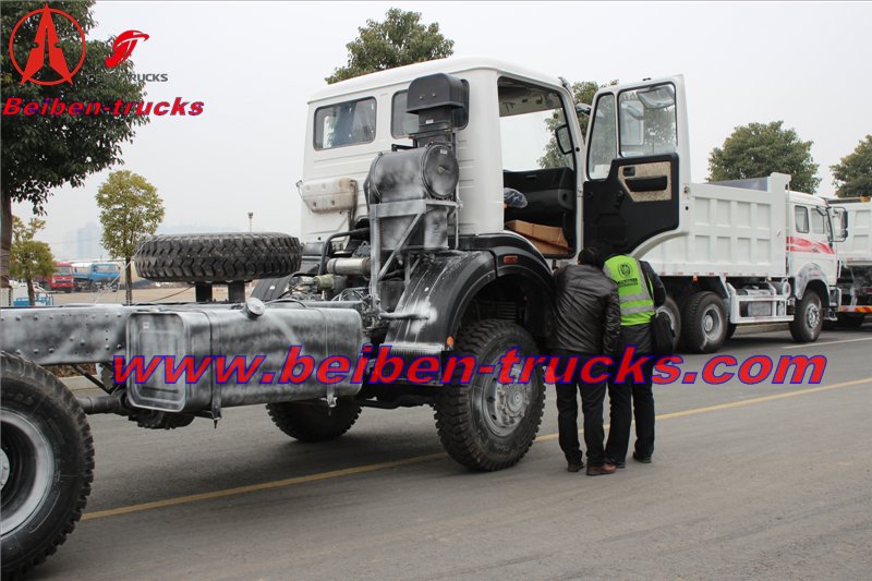 pedido del cliente del congo 10 unidades chasis de camión con tracción en 6 ruedas beiben