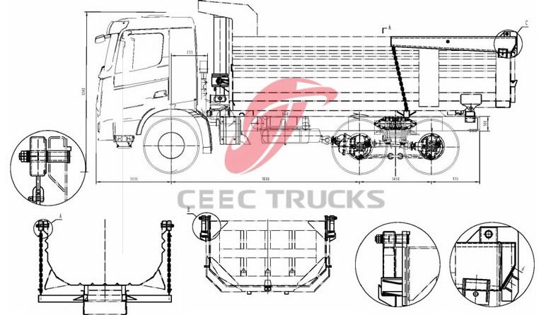 Proveedor de camiones volquete beiben 60 T de China