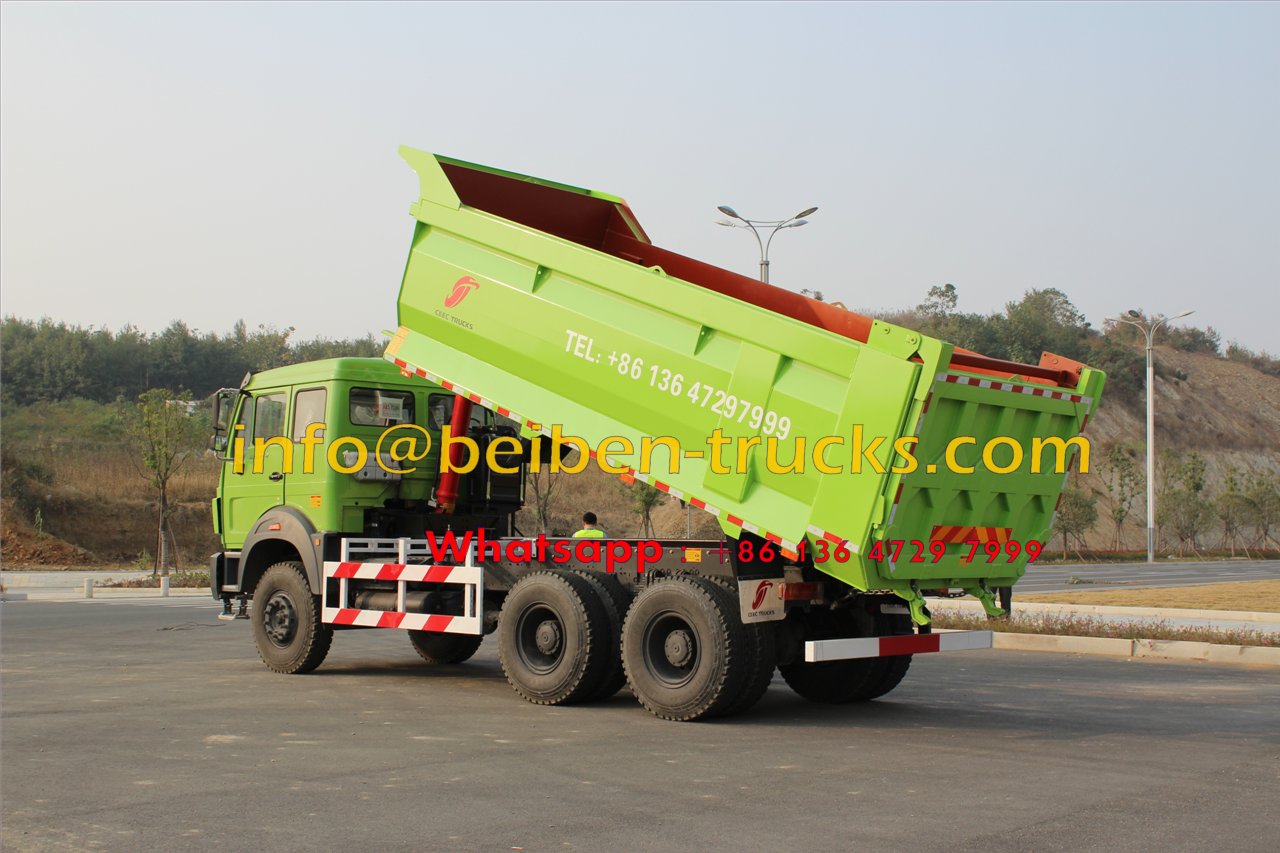 Popular en África, camión volquete resistente de fábrica, camión volquete 6x4, camión volquete beiben
