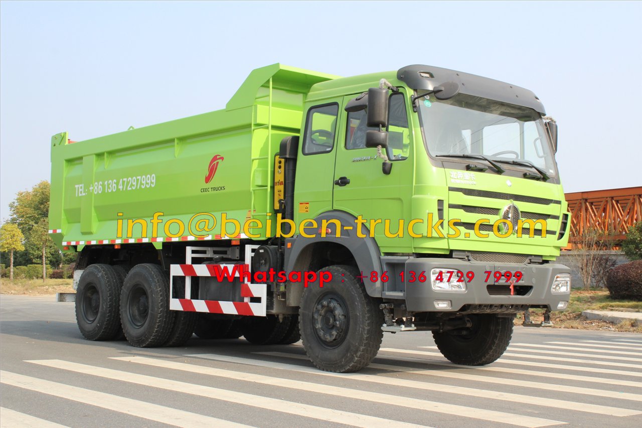 Camión chino Euro3 380hp con aire acondicionado, camión volquete Beiben
