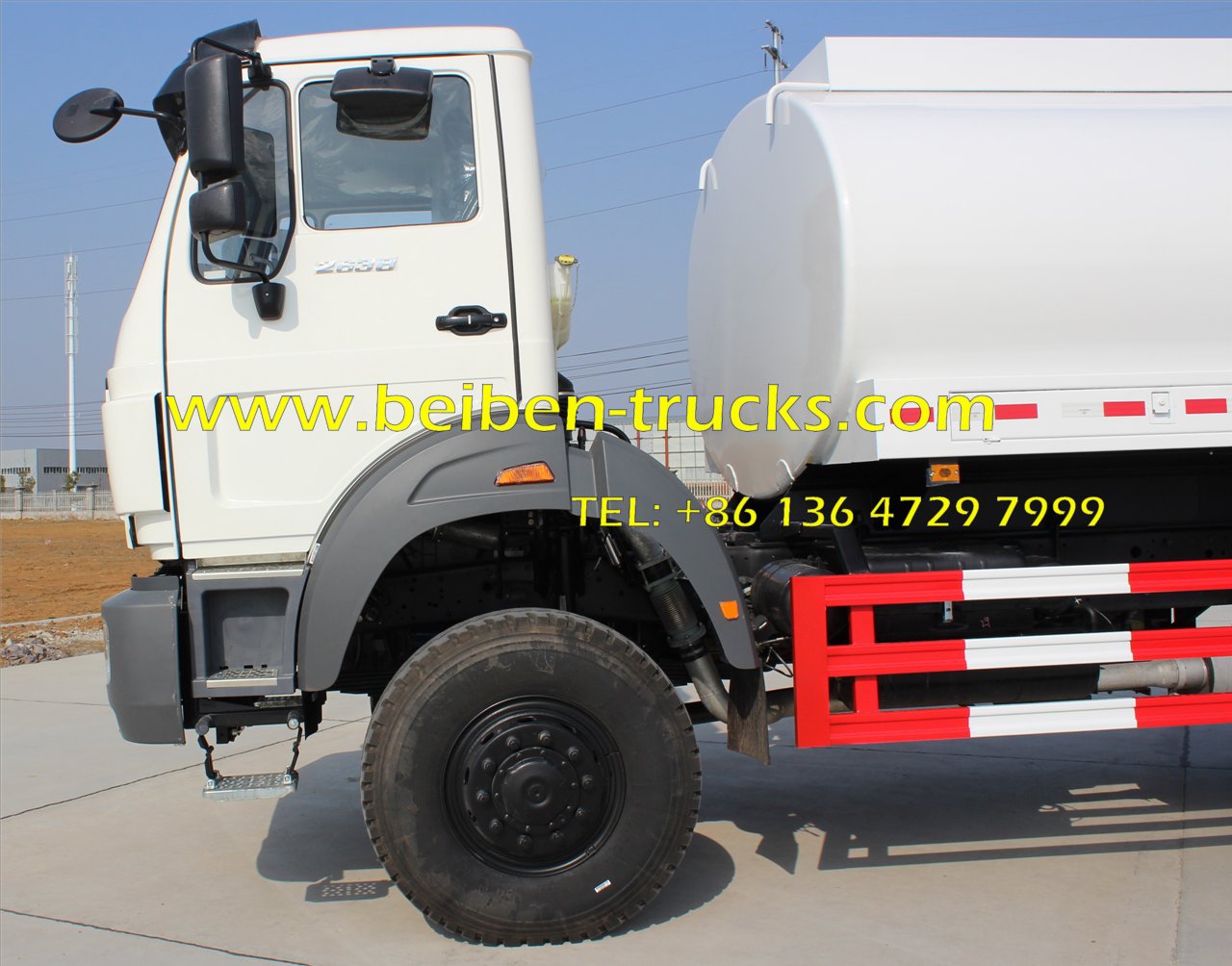 Camión cisterna de agua con tanque de aspersión de agua North Benz 6x4 NG80