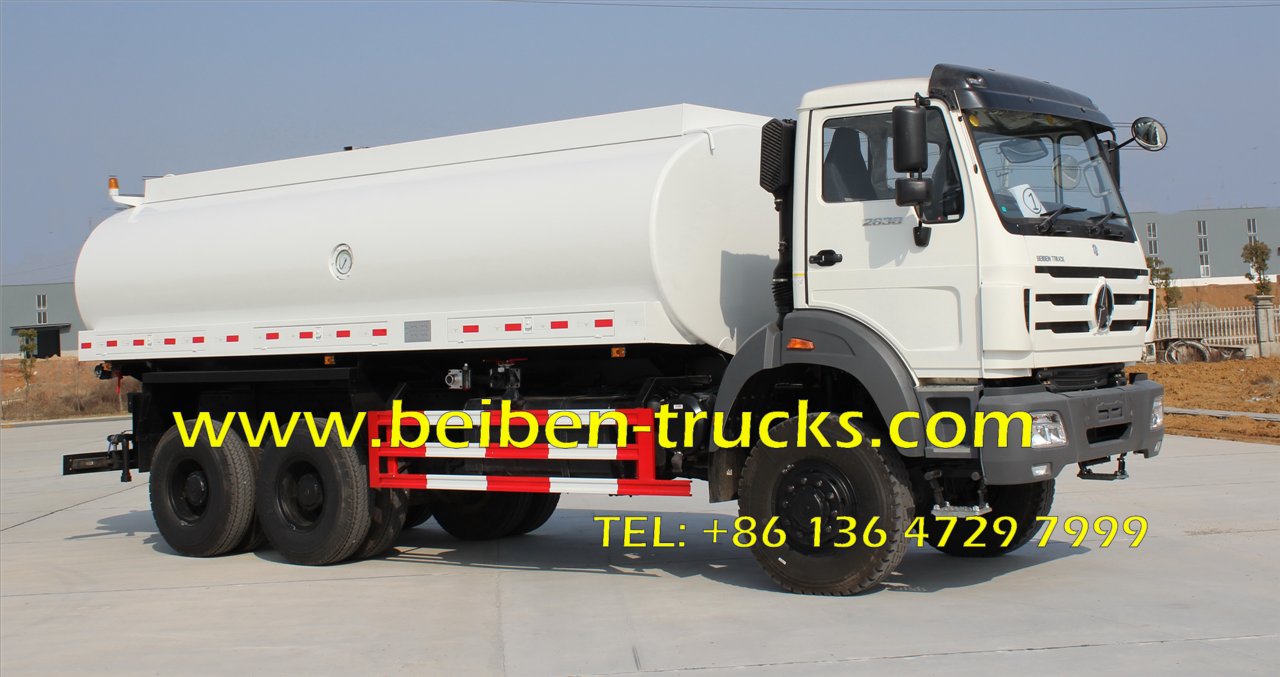 Camión cisterna de agua de acero inoxidable para transporte de agua BEIBEN de 20m3