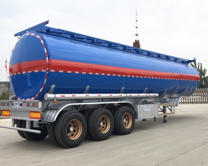 Combustible del remolque del tanque de petróleo crudo del petrolero/remolque cisterna de acero del combustible del petróleo 45000l semi