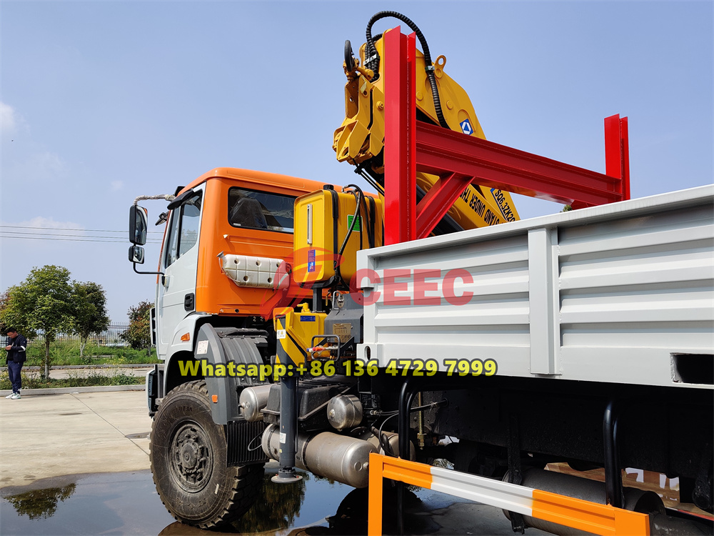 beiben 4x4 drive crane truck