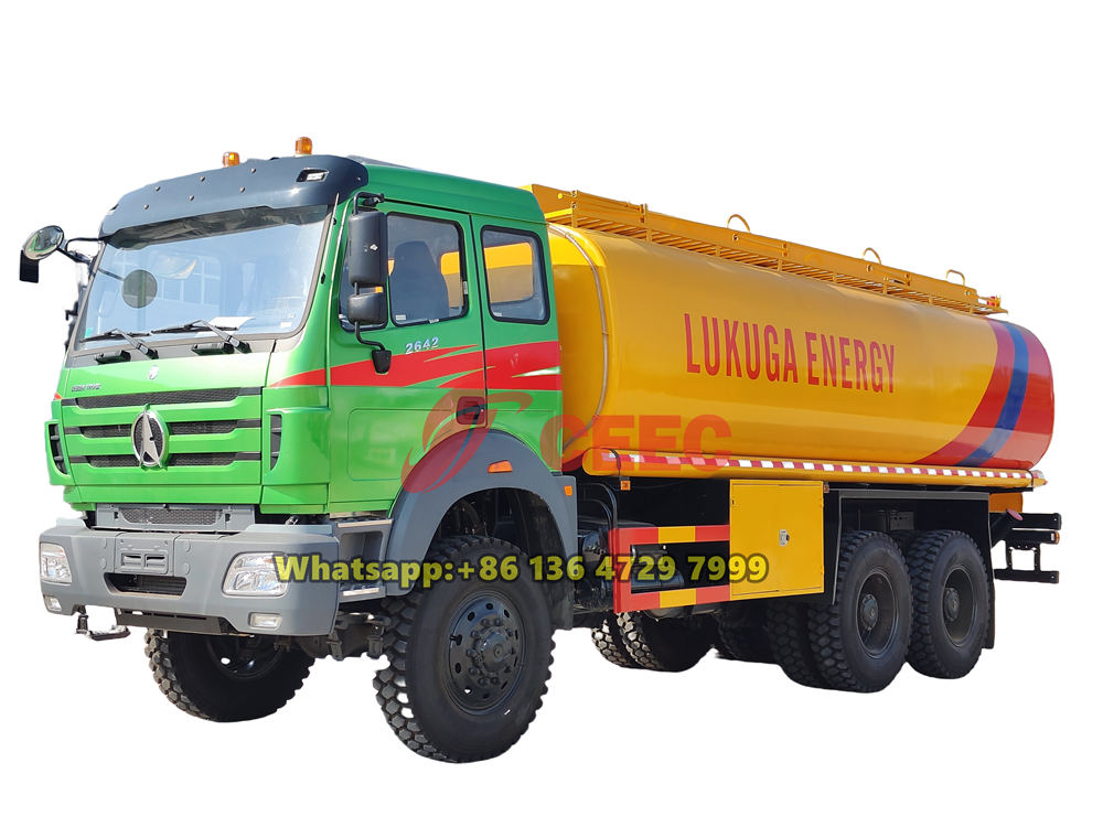 Beiben 6x6 drive fuel tanker truck