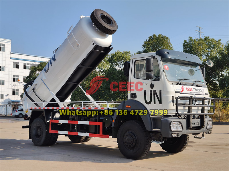 Beiben 4×4 AWD vacuum tank truck Beiben 4×4 AWD vacuum tank truck