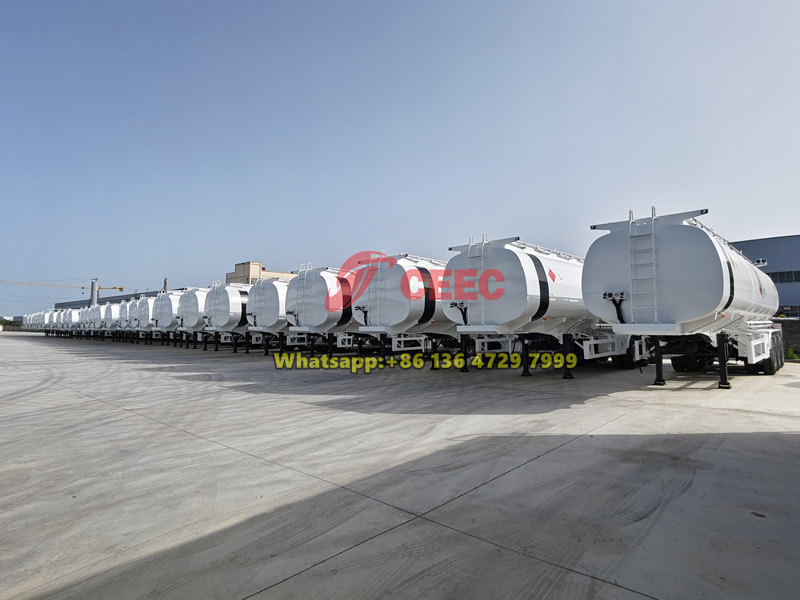 Tri-axle 45CBM oil tanker trailer for export