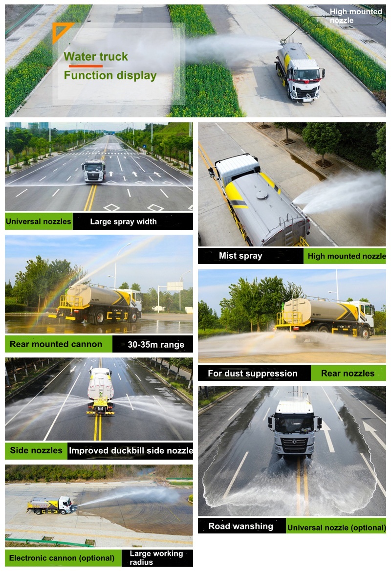 Beiben water spraying truck fuctions