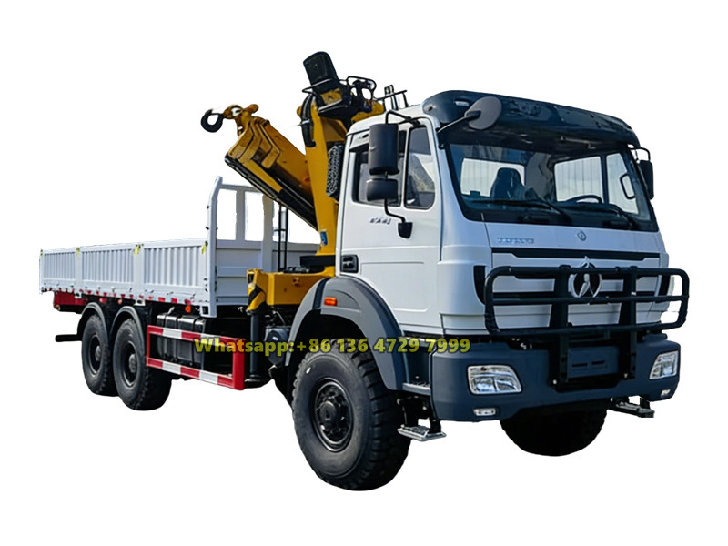 beiben 6x6 off-road knuckle boom truck