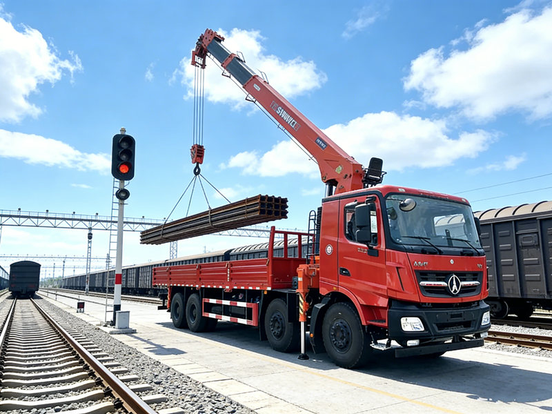 Beiben utility truck mounted crane applications