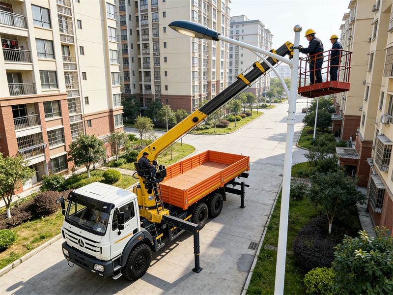 Beiben truck mounted crane applications