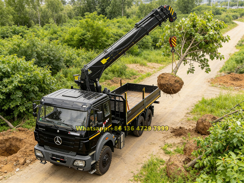 Beiben truck mounted hydraulic crane applications