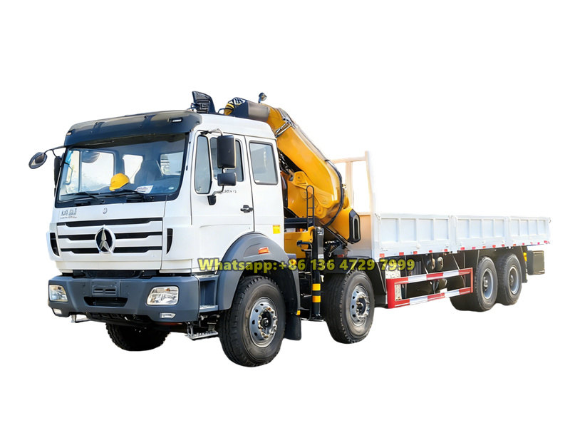 beiben 8x4 folding boom truck
