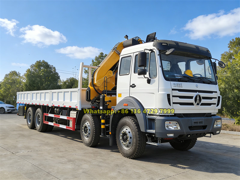 Beiben 8×4 truck with XCMG crane