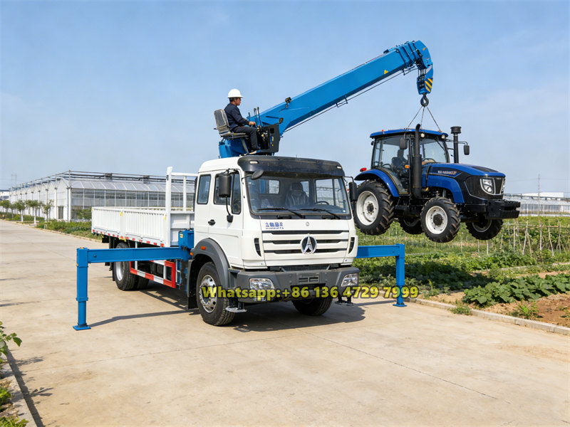 Beiben truck mounted 5-ton crane