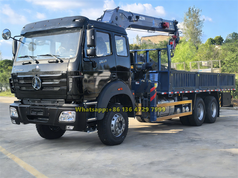 Beiben 6×4 10-ton telescopic boom truck