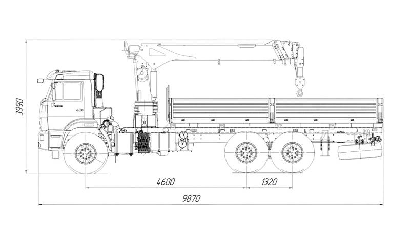 Beiben truck mounted crane drawing