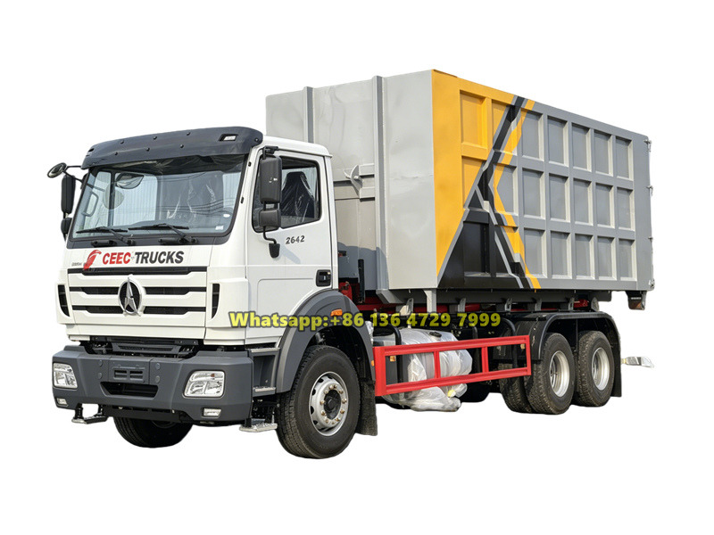 beiben 6x4 heavy-duy hooklift truck
