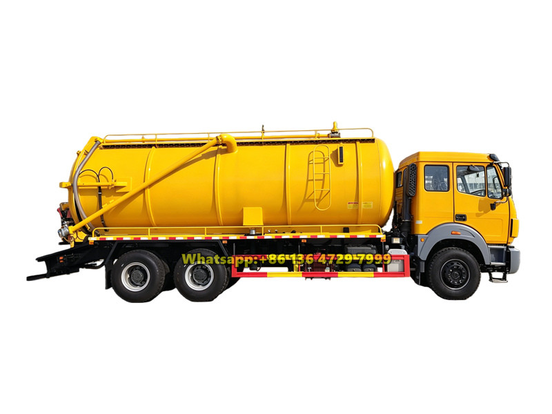 Beiben 10 wheeler vacuum suction truck for sale