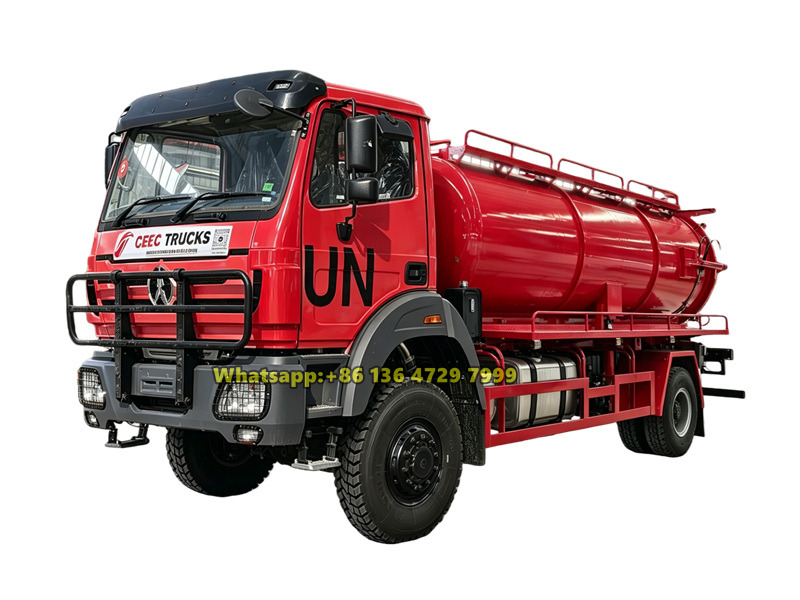 Beiben 4×4 septic tank truck for sale