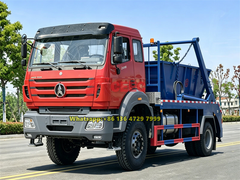 Beiben 10 ton skip bin lifter truck