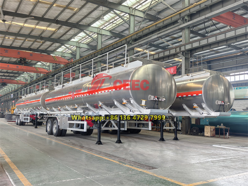 Aluminum alloy oil tanker semi-trailer factory