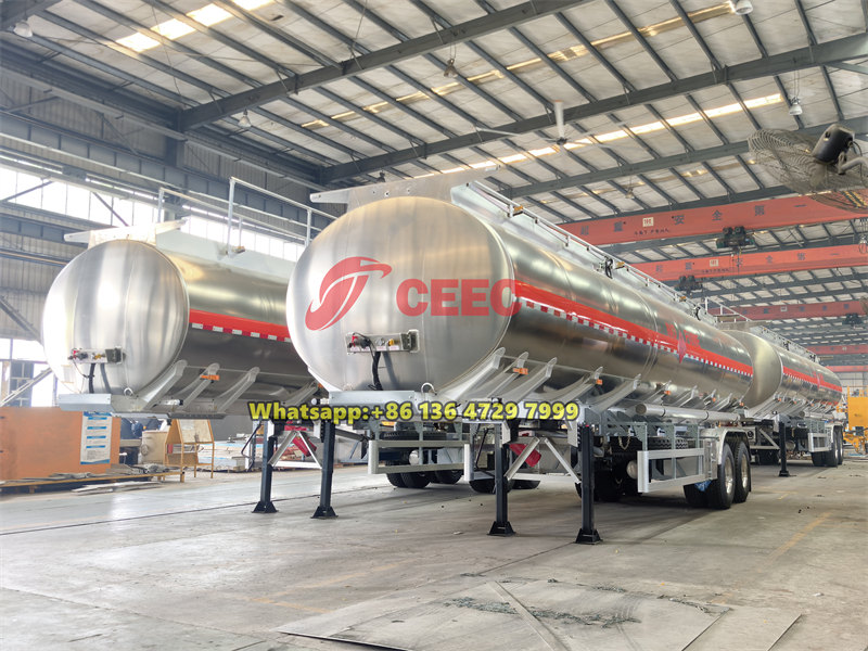 Aluminum alloy fuel tanker semi-trailer factory