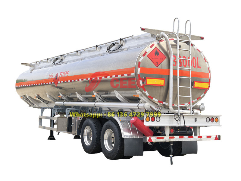 38CBM aluminum alloy diesel tanker trailer