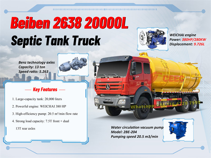 Beiben 2638 20000 liters vacuum tank truck Beiben 2638 20000 liters vacuum tank truck