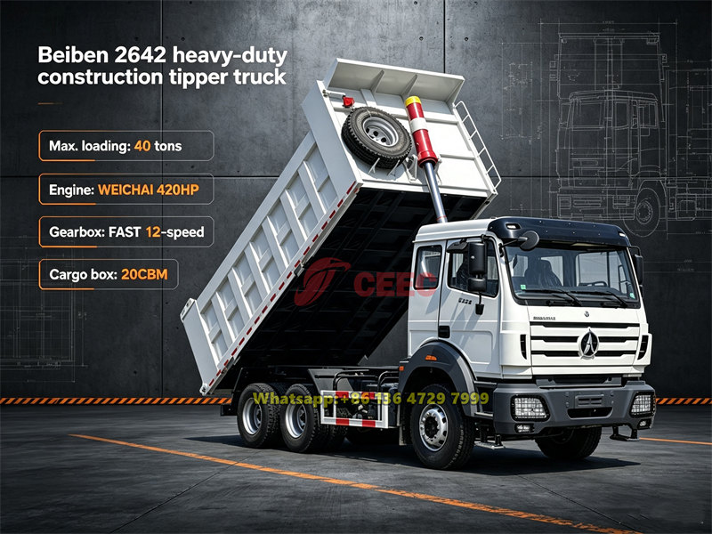 Beiben 6×4 heavy-duty mining tipper lorry