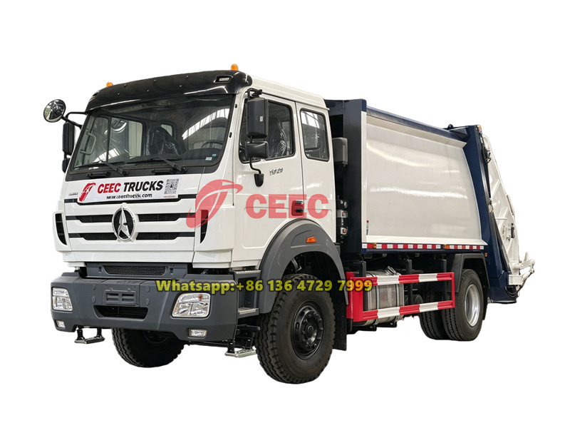 Beiben 1929 14CBM rear loader refuse truck