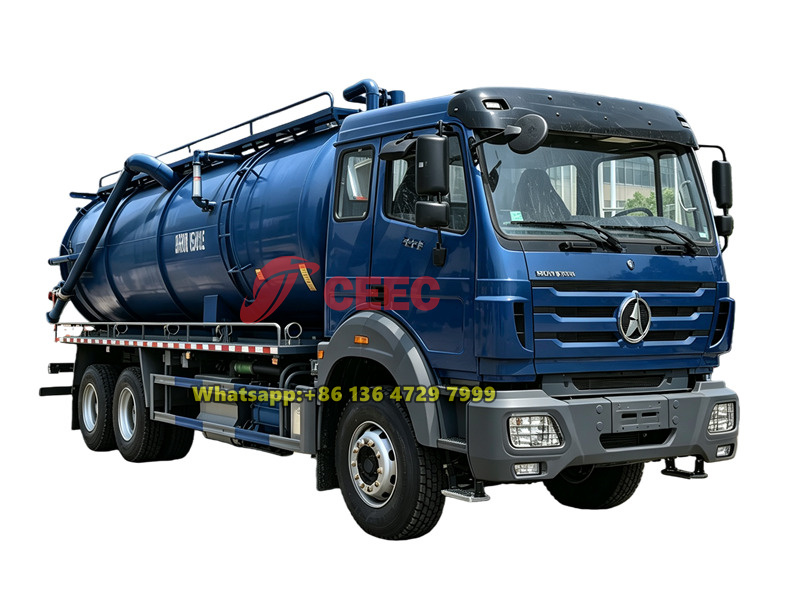 Beiben 6×4 heavy duty vacuum truck
