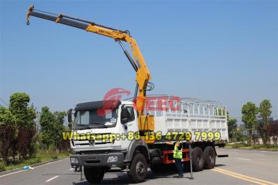 Beiben 2638 truck mounted XCMG knuckle boom crane