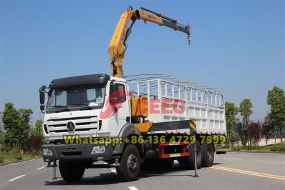 Beiben 2638 truck mounted XCMG knuckle boom crane
