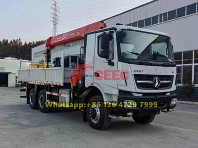 Beiben 6×6 truck with crane Palfinger