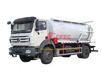 Beiben 6 wheeler vacuum tank truck
