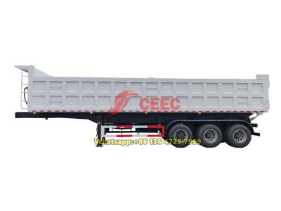 Côte d'Ivoire 3 axle heavy duty tipper trailer