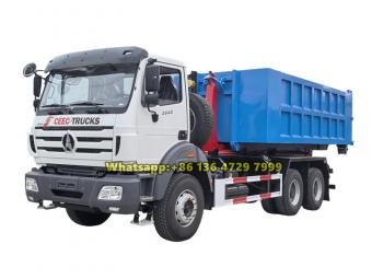 Beiben 6×4 hook lift garbage truck