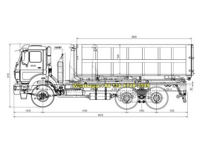Beiben 6×4 hook loader garbage truck