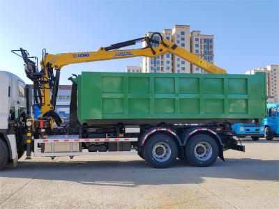 Beiben 10-wheeler hook lift truck with crane