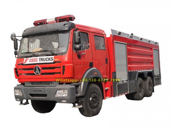 Nigeria Beiben 6×4 water foam tanker fire truck