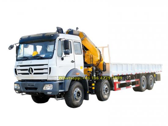 Beiben 12-wheeler knuckle boom crane truck