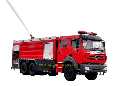 Beiben 6×4 water foam fire tender truck