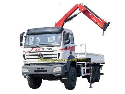 Beiben off-road knuckle boom crane truck