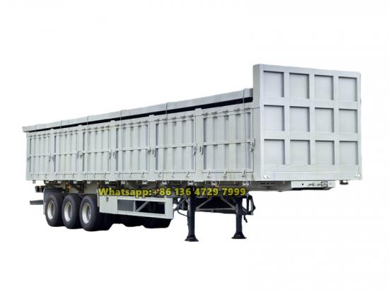 3 axles heavy duty dropside cargo trailer