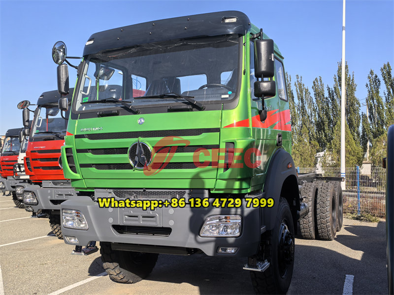 Camión Beiben 2642 con sistema todoterreno 6x6 en el Congo