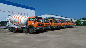 10 unidades 14 camiones mezcladores de tránsito CBM beiben exportan a países de Medio Oriente