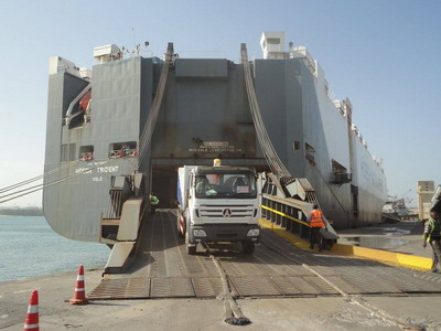 Se exportan 20 unidades de camiones volquete beiben 2534 a Mombassa, Kenia