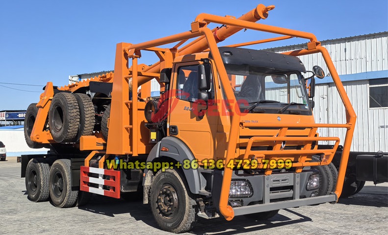 Camiones madereros Beiben 6x6 exportados a Malasia